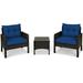 Outdoor Patio Conversation Set - 3 Pieces - 54.0 - Elevate your outdoor space with comfort and style!