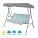 CNKOO Outdoor Swing Replacement ?Seat 3 Seaters Chair Porch Top Hammock Cover with Waterproof UV32+ Surface for Garden Patio Swing Chair