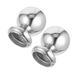 2 Pcs Garden Decoration Farmhouse Fence Balls Garden Decorative Column Caps Metal 201 Stainless Steel