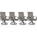 Patio Dining Chairs Set of 6 Outdoor Bistro Swivel High Back Textilene Arm Chairs for Garden Backyard