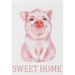 Hyjoy Funny Pig Cute Sweet Home Garden Flag 12 x 18 Inch Vertical Double Sided Welcome Yard Garden Flag Seasonal Holiday Outdoor Decorative Flag for Patio Lawn Home Decor Farmhous