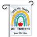 Best Teacher Ever Flag Teacher Appreciation Garden Flag Teacher Appreciation Flag Teacher Appreciation Week Flag Thank You Teacher Appreciation Gifts Outside Decorations Double Sided (12 x18 )