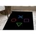 Cool Rug Outdoor Rug Modern Rug Pattern Rug Game Room Decor Rug Game Consele Rug Modern Rug Living Room Rug Hallway Rugs Black Rug 2.6 x9.2 - 80x280 cm