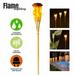 Dsseng Solar 5-LED Flickering Amber Bamboo Tiki Torch Landscape Light