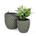 Self-Watering Wicker Planter 2-Pack - 2-Pack - 11.56 - Enhance your garden with our eco-friendly wicker planters!