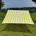 LSLJS Outdoor Sun Shade Sail 9.8 x9.8 Yellow & White Stripe Canopy Cover Fabric Cloth Screen Water & Air Permeable UV Block Sun Shade Awning Shelter Heavy Duty Shade Cloth for Garden Patio Backyard