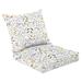 2 Piece Indoor/Outdoor Cushion Set Spring herbal pattern seamless Cute berry herbs ornament Textile Casual Conversation Cushions & Lounge Relaxation Pillows for Patio Dining Room Office Seating