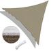 Premium Triangle Sun Shade Sail - 1 - Coffee+White - 14.34 - Stay cool and stylish under the sun!