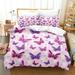 Butterfly Bedding Set Butterfly Duvet Cover Set King Size Butterflies Printed Comforter Cover Set for Girls Kids Teens 1 Quilt Cover 2 Pillowcases 3 Piece(No Comforter)