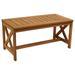 Jaxnfuro 35-Inch Meranti Wood Outdoor Patio Coffee Table with Teak Finish