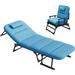 3 in 1 Folding Lounge Chair Portable Outdoor Folding Chaise Lounge Chair for Pool Beach Patio Sunbathing