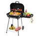 SYTHERS 28 Portable Charcoal Grill Outdoor BBQ Smoker for Patio Backyard Picnic Cooking Barbecue Camping