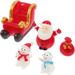 Xmas Resin Ornaments Snowman Decor 10 Pcs Old Sleigh Decorations Household Crafts Red