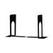 Universal Economy Bookends Nonskid 5.88 x 8.25 x 9 Heavy Gauge Steel Black 1 Pair Each