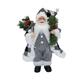 KEINXS Standing Doll Christmas Santa Claus Plaid Clothing Decoration Party Festival Atmosphere Craft Ornament Black and White