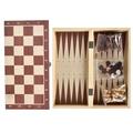 Nebublu Chess Wooden Chess Set Portable Wooden In 1 Wooden Checkers Set Portable 3 In 1 Chess Checkers Set