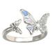 1pc Men s Y2K Butterfly Ring Men s Open-Ended Zirconia Ring Exquisite Men s Accessory Jewelry Ornament For Daily Wear For Banquet Party Holiday Birthday Anniversary Gift