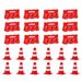 JIMING 24pcs Mini Traffic Cones Fences Traffic Road Signs Playset Traffic Cones Toys