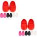 8 Pairs Flat Shoes Girl Dolls Clothes and Gnome Black Boots for Girls Accessories Clothing Child Plastic