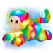 33cm Rainbow Cat Luminous Cute Plush Toys with LED Light Musical Monkey Dog Elephant Gifts for Girls Stuffed Toy Animals Kids Monkey-LED