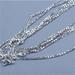 5PCS 16-30inch Silver Plated Link Chain With Stamp Necklace With Lobster Clasps For Jewelry Making