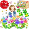 Gifts for 3-6 Year Old Girls Flower Garden Building Set 150 Pcs Arts and Crafts for Girls Birthday Gifts Christmas