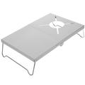 Outdoor Folding Table Portable Card Stove Furniture Camping Travel Fishing Picnic (silver) Barbecue Outfoor