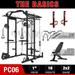 Mikolo Power Rack Cage 1500 lbs Weight Rack with Cable Crossover Machine Multi-Function Squat Rack with J Hooks Dip Bars and Landmine for Home Gym (Black)