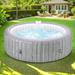 SEGMART 4-6 Person Inflatable Hot Tub Spa with 130 Jets 73 Outdoor Spa Blow Up Hottub Outdoor Portable Hottub with Insulated Cover Floor Protector Brown