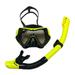 LINASHI Women Dry Top Snorkel Snorkeling Gear Set for Men Women Anti-fog Panoramic View Swim Goggles Dry Top Snorkel Diving Equipment