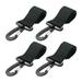 4pcs Useful Kayak Paddle Strap Hooks Kayak Paddle Fixing Buckle Kayak Supplies (Black)