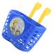 Boys Front Basket Removable Cartoo Bike Handlebar Basket Holder Cycling Accessories with Sticker for Toddlers Bike Blue