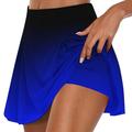 nerohusy Women s Hawaiian Print Skirt Women s Summer Pleated Tennis Skirts 2024 Print Athletic Stretchy Short Yoga Fake Two Piece Trouser Skirt Shorts Blue XXL