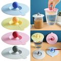 Huayishang Bowl Covers Clearance Food Grade Silicone Cup Lid Mug Covers Antidust Glass Cup Coffee Mug Cover Airtight Seal Lids Cap Drink Cup Covers for Beverages Kitchen Gadgets Pink