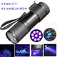 Oneshit Blacklight Detection 9 LED Ultra Violet Mini Flashlight Torch Lamp Flashlight Spring Clearance