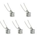 5 Pieces Cremation Jewelry Pet Ashes Necklace Keepsake Urn Pendant for Necklaces Dog Urns