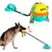 SAYTAY Pet Dog Silicone Molar Toy Dog Rope Ball Pull Toy Sucker Multifunctional Interactive Dog Chewing Toy with Teeth Cleaning and Food Distribution Function The Best Gift for Pet Dog