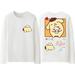 Pudding Dog Joint Long Sleeve T-shirt Women Loose Little Man Half Sleeve Sanrio Cartoon Printed Clothes Girls T-shirt