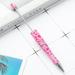 Kisor 10 Pieces Beadable Pen Bead Ballpoint Pen Bead Pen Shaft Black Ink Rollerball Pen with Refills for Kids Students Office School Supplies Printed 4 Pink Bow Tie Y04M2F4E
