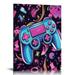 CANFLASHION Modern Girl Gamepad Kids Wall Decor Poster for Home Gaming Video Game Headphones Gamepad Canvas Art Poster and Wall Art Picture Print Modern Family Bedroom Decor Posters