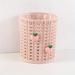 Cute Cartoon Rattan Pen Holder - Perfect Desktop Organization for Students and Makeup Brush Storage