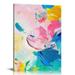 ONETECH Colorful Abstract Canvas Wall Art Pink Blue Abstract Painting Shape Illustration Picture Color Block Art Poster Colorful Abstract Prints For Wall Decor Colorful Artwork For Wall