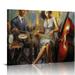 Nawypu Jazz Musician Poster Canvas Wall Art Jazz Musician Diva Art Jazz Music Poster Instrument Drawing Canvas Wall Art Prints for Wall Decor Room Decor Bedroom Decor Gifts Poster