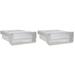 White 2 Pcs Drawer Desk Organizer Drawers Stationery Office