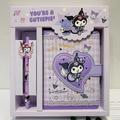 Sanrio Hello Kitty Kuromi notebook gel pen Cinnamoroll notebook cute Coloring page Handbook Stationary set office school supplie