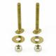 3Pc Sioux Chief 1/4 x 2-1/4 Long Solid Brass Closet Bolts Kit