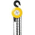 Manual Chain Block Hoist 4400 LBS 2T capacity 10 FT with 2 heavy duty hooks for Industrial Grade Steel Construction Building Garages Warehouse Automotive Machinery Yellow