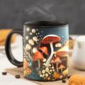3D Magic Mushrooms Mug, Mushroom Coffee Mug, Funny Novelty Ceramic Tea Cup, 11oz Ceramic Dishwasher Microwave Safe Cup, Ideal Gifts for Men Women