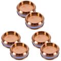 6 Pcs Glass Door Handle Knob Sliding Handles Pulls for Cabinets Recessed Drawer Embedded Stainless Steel