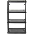 4 Shelf Fixed Height Medium Duty Storage Unit 14 x 32 x 54.5 Organizer System for Home Garage Basement & Laundry Black (2 Pack)